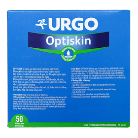 Băng cá nhân bán thấm, tiệt trùng Urgo Optiskin (10 x 7cm)  50 miếng
