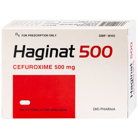Thuốc Haginat 500 DHG điều trị nhiễm khuẩn đường hô hấp (2 vỉ x 5 viên)