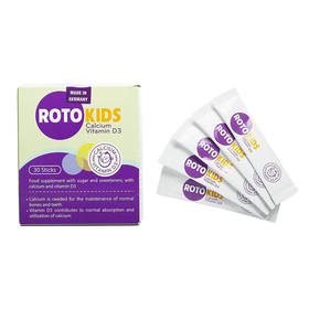 Cốm bổ sung Calcium, Vitamin D3 Rotokids (hộp 30 gói)