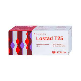 Thuốc Lostad T25 25mg Stella điều trị tăng huyết áp (3 vỉ x 10 viên)