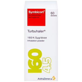 Thuốc Symbicort AstraZeneca điều trị hen suyễn, tắc phổi mãn tính (60 liều)
