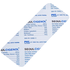 Thuốc Cigenol 200mg điều trị gan nhiễm mỡ, xơ gan (12 vỉ x 5 viên)