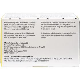 Thuốc Ultibro Breezhaler 110/50mcg điều trị duy trì COPD (30 viên)