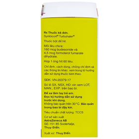 Thuốc Symbicort AstraZeneca điều trị hen suyễn, tắc phổi mãn tính (60 liều)