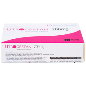Thuốc Utrogestan 200mg điều trị các rối loạn do thiếu progesterone (15 viên)