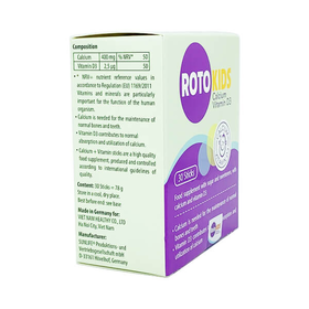 Cốm bổ sung Calcium, Vitamin D3 Rotokids (hộp 30 gói)