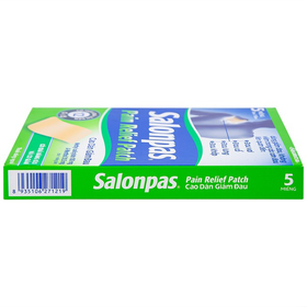 Cao dán Salonpas Pain Relief Patch giúp giảm đau, kháng viêm (5 miếng)