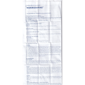 Thuốc Normodipine 5mg Gedeon điều trị tăng huyết áp (3 vỉ x 10 viên)