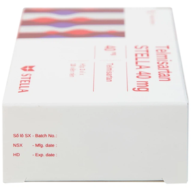 Thuốc Telmisartan Stella 40mg điều trị, phòng ngừa bệnh tim mạch (3 vỉ x 10 viên)