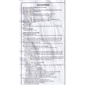 Thuốc Sovepred 5mg Mekophar chống viêm và ức chế miễn dịch (30 viên)