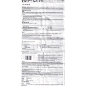Thuốc Zinnat 500mg điều trị nhiễm khuẩn do các vi khuẩn nhạy cảm (1 vỉ x 10 viên)