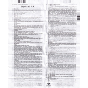 Thuốc Zopistad 7.5 Stella Pharm hỗ trợ điều trị chứng mất ngủ (10 viên)