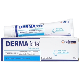 Gel Derma Forte hỗ trợ điều trị các loại mụn, ngừa thâm, mờ sẹo, dưỡng da (Tuýp 15g)