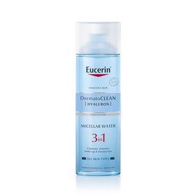 Nước tẩy trang Eucerin DermatoClean Micellar Cleansing Fluid 3in1 làm sạch bụi bẩn và lớp trang điểm cho da nhạy cảm (Chai 200ml)