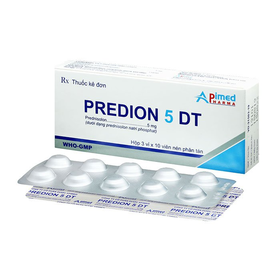Thuốc Predion 5 DT hỗ trợ chống viêm, dị ứng (3 vỉ x 10 viên)