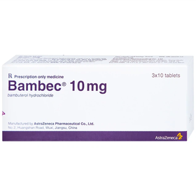 Thuốc Bambec 10mg AstraZeneca điều trị hen phế quản, co thắt phế quản (30 viên)