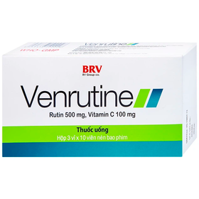 Thuốc Venrutine hỗ trợ điều trị bệnh suy giãn tĩnh mạch, trĩ (30 viên)