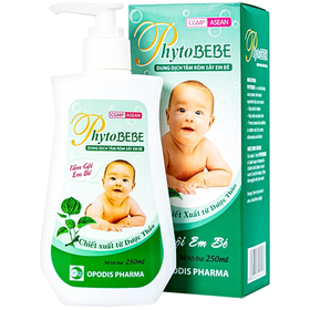 Dung dịch tắm PhytoBebe có tác dụng kháng khuẩn và kháng nấm, bảo vệ da cho bé (Chai 250ml)