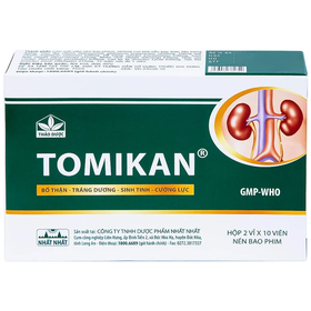 Thuốc Tomikan Nhất Nhất điều trị các chứng thận dương suy (2 vỉ x 10 viên)
