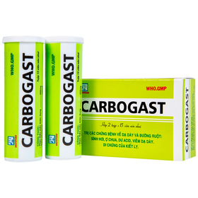 Thuốc Carbogast điều trị chứng bệnh về dạ dày và đường ruột (2 tuýp x 15 viên)