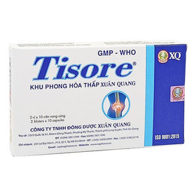 Thuốc trị viêm đau khớp Tisore Khu Phong Hóa Thấp Xuân Quang (2 vỉ x 10 viên)