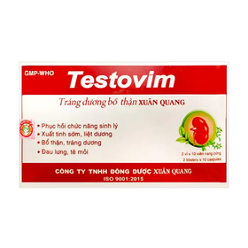 Thuốc Testovim tráng dương bổ thận Xuân Quang (20 viên)