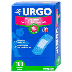 Băng cá nhân trong suốt Urgo Transparent giúp bảo vệ vết thương nhỏ (100 miếng)