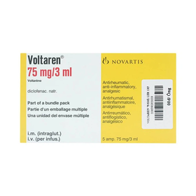 Thuốc tiêm Voltaren 75mg/3ml Novartis điều trị viêm thoái hóa khớp (vỉ 5 ống)