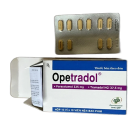 Thuốc Opetradol OPV điều trị các cơn đau từ trung bình đến nặng (10 vỉ x 10 viên)