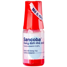Dung dịch nhỏ mắt Sancoba Santen hỗ trợ cải thiện mỏi mắt do điều tiết (5ml)