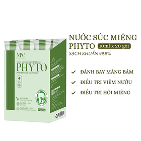 Nước súc miệng diệt khuẩn Phyto làm sạch khử hôi miệng 20 gói