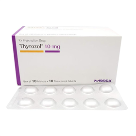 Thuốc Thyrozol 10mg Merck điều trị cường giáp (10 vỉ x 10 viên)