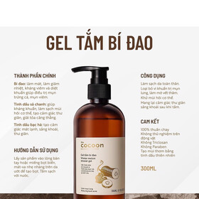 Gel tắm bí đao Cocoon Winter Melon Shower Gel làm giảm mụn lưng (310ml)