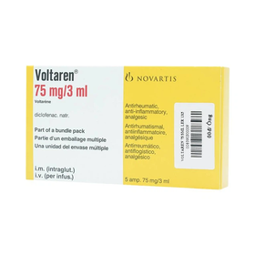 Thuốc tiêm Voltaren 75mg/3ml Novartis điều trị viêm thoái hóa khớp (vỉ 5 ống)