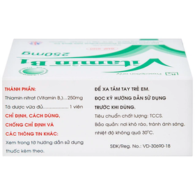 Thuốc Vitamin B1 250mg Mekophar điều trị tình trạng thiếu vitamin B1 (10 vỉ x 10 viên)