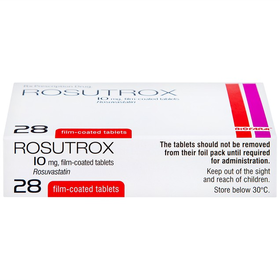 Thuốc Rosutrox 10mg Biofarm điều trị tăng cholesterol trong máu (28 viên)