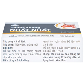 Thuốc Xoang Nhất Nhất điều trị nghẹt mũi, viêm mũi dị ứng (3 vỉ x 10 viên)