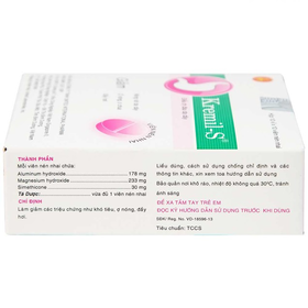 Thuốc Kremil-S điều trị viêm dạ dày, viêm thực quản (Hộp 10 Vỉ x 10 Viên)