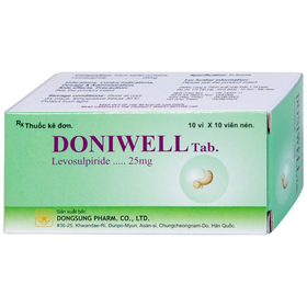 Thuốc Doniwell 25mg Kyung Dong điều trị tâm thần phân liệt (10 vỉ x 10 viên)