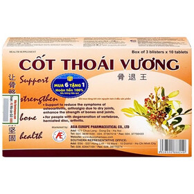 Viên uống bổ khớp, hỗ trợ thoái hóa đốt sống Cốt Thoái Vương (30 viên)