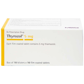 Thuốc Thyrozol 5mg Merck điều trị cường giáp (10 vỉ x 10 viên)