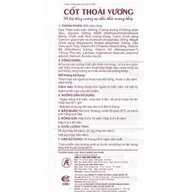 Viên uống bổ khớp, hỗ trợ thoái hóa đốt sống Cốt Thoái Vương (30 viên)