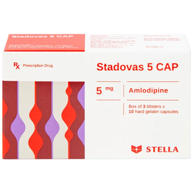 Thuốc Stadovas 5mg Cap Stella điều trị tăng huyết áp (3 vỉ x 10 viên)