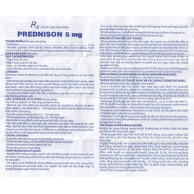 Thuốc Prednison 5mg Domesco điều trị viêm khớp dạng thấp, lupus ban đỏ (100 viên)
