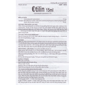 Thuốc xịt mũi Otilin 0.1% điều trị ngạt mũi, viêm xoang (15ml)