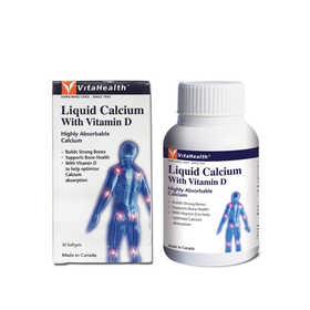 Thực phẩm bảo vệ sức khỏe VitaHealth Liquid Calcium &amp; D3 (30 Viên)