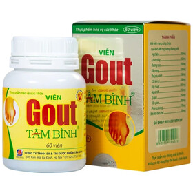 Thực phẩm bảo vệ sức khỏe Viên Gout Tâm Bình (60 Viên)