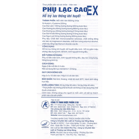 Thực phẩm bảo vệ sức khỏe Phụ Lạc Cao EX (30 viên)