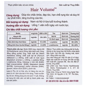 Thực phẩm bảo vệ sức khỏe Hair Volume (30 viên)