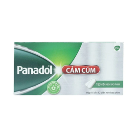 Thuốc Panadol Cảm Cúm giảm các chứng cảm cúm (15 vỉ x 12 viên)